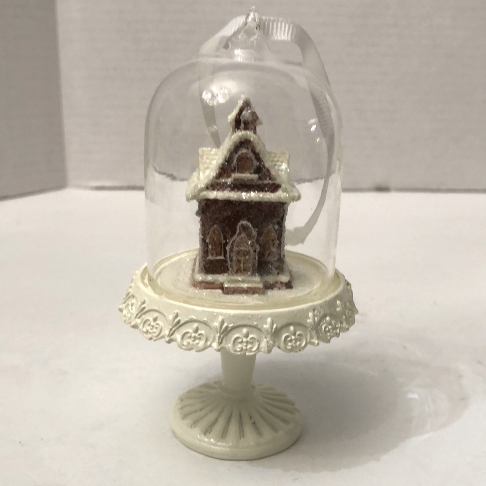 Glass Gingerbread Cake Stand Christmas Tree Decorations